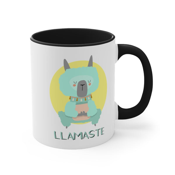 Llamaste Cute Llama Ceramic Coffee Mugs With Color Glazed Interior In 5 Colors 11 oz