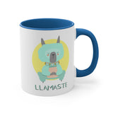 Llamaste Cute Llama Ceramic Coffee Mugs With Color Glazed Interior In 5 Colors 11 oz