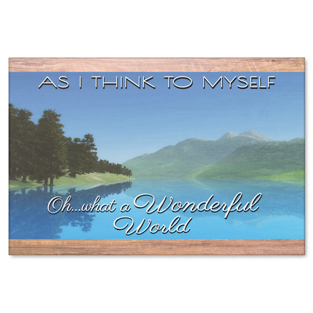 Highlands and Valley With Mist Canvas Wall Art - Rectangle in 4 Sizes