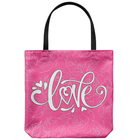 'Joelle' Fresh Watercolor Floral Custom Design Tote Bag 18 x 18
