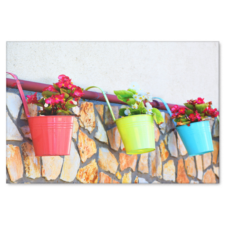 Vibrant Pink Cactus Flower Canvas Wall Art in 4 Sizes; 8x8, 16x16, 24x24, 40x40