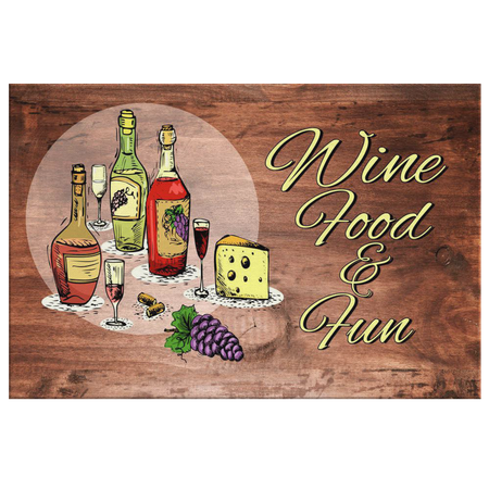 Best Drink Shared With Friends Wood Look Original Canvas Wall Art 5 Sizes