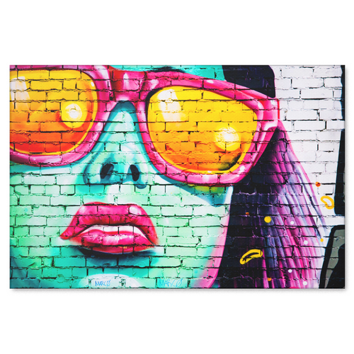 Woman on Wall Canvas Wall Art - Urban Art Collection - 4 Sizes - Mind Body Spirit