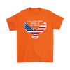 Land of The Free, T-shirt, Eagle Shaped Flag, Men's T-shirt, Unisex Tee, 7 Colors, 6 Sizes, - Mind Body Spirit
