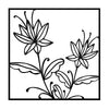 Modern Spiky Flowers Metal Wall Decor Wall Art Floral Art Wall Decoration