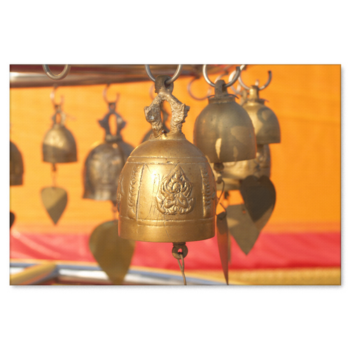Tibetan Buddhist Bells Canvas Wall Art Decor in 4 Sizes - Mind Body Spirit