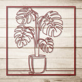 Palm Fronds In Pot Framed Metal Wall Decor Wall Art Plants Botanical Wall Decoration