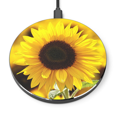 Fresh Daisies On Yellow Wireless Cell Phone Charger Pad, 10W Qi Fast Ultra Slim Custom Designed iPhone, Samsung, Cell Phones