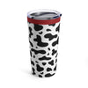 Cute Cow Print With Red Band Stainless Steel 20 oz. Vacuum Insulated Tumbler, Tight Sealed Clear Lid, Travel Sized