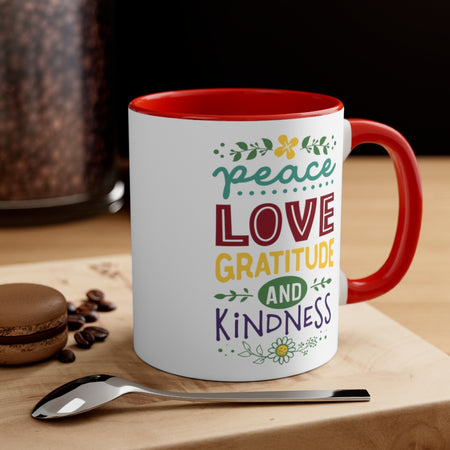 A Grateful Heart is a Magnet for Miracles Ceramic Coffee Mugs With Color Glazed Interior In 5 Colors, Coffee Mug, Tea Mug