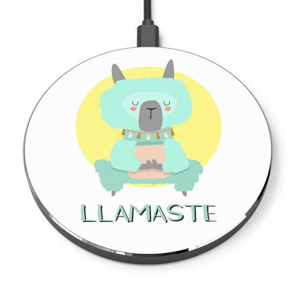 Llamaste Cute Llama  Wireless Cell Phone Charger Pad, 10W Qi Fast Ultra Slim Custom Designed iPhone, Samsung, Cell Phones