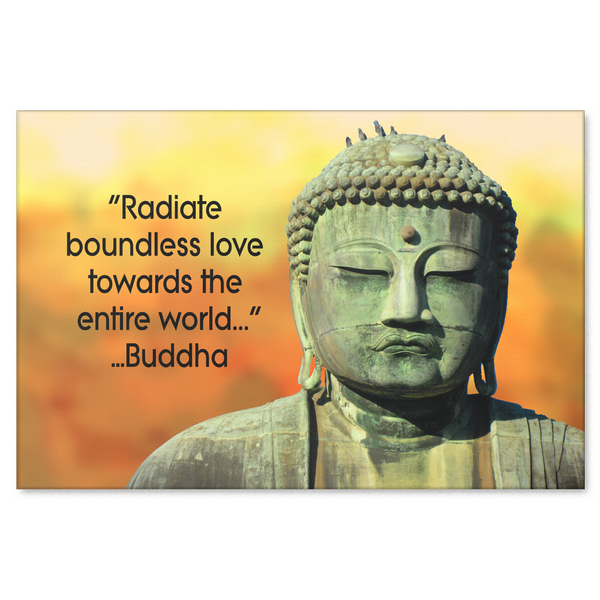 Radiate Boundless Love Buddha Quote Canvas Wall Art - Available in 4 Sizes - Mind Body Spirit