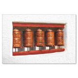 Prayer Wheels on Wall Canvas Wall Art - Unique Expression of Healing in 4 Sizes - Mind Body Spirit