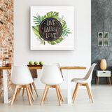 Live Laugh Love Custom Design Gallery Quality Canvas Square Wall Art 4 Sizes