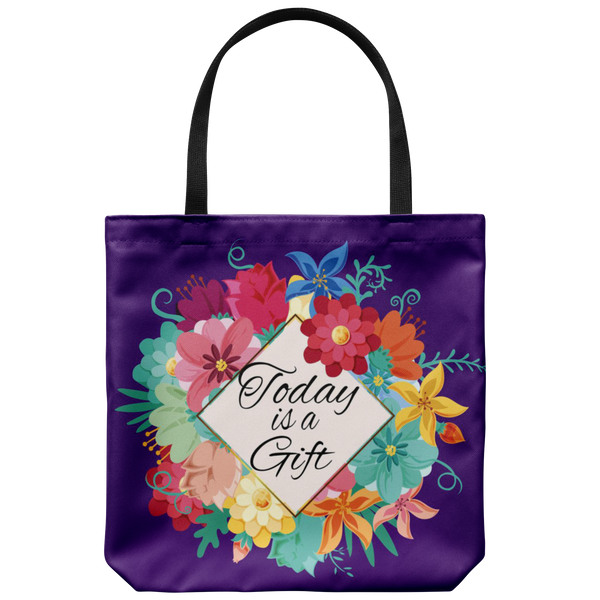 Today Is A Gift Custom Design Tote Bag 18 x 18 - Mind Body Spirit