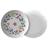 Butterfly Circle Dinner Plate 10 Inch Microwave and Dishwasher Safe - Mind Body Spirit