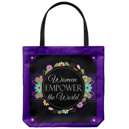 'Deana' Diamond Deco Custom Design Tote Bag 18 x 18, Purple,Black,Yellow,Teal,Cobalt,