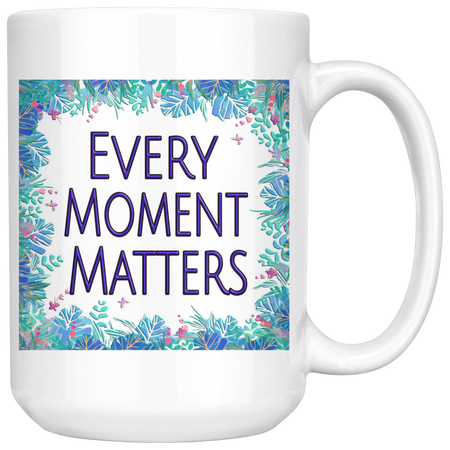 Keep Calm & Breathe Ceramic Mug 11 oz with Color Glazed Interior in 5 Colors, Coffee Mugs Tea