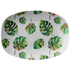 Big Tropical Leaves ThermoSāf® Polymer 10 x 14 Inch Platter Microwave Safe