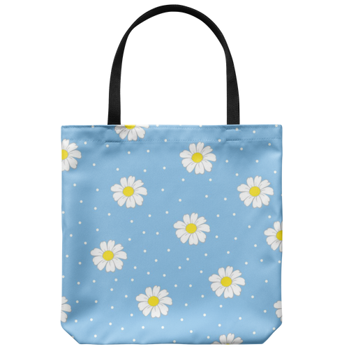 Daisy's and Dots Custom Designed Tote Bag 18 x 18 - Mind Body Spirit