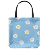 Daisy's and Dots Custom Designed Tote Bag 18 x 18 - Mind Body Spirit