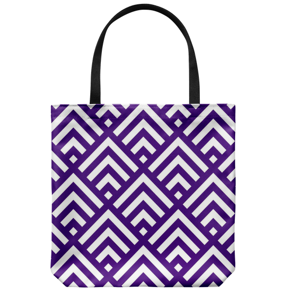 'Deana' Diamond Deco Custom Design Tote Bag 18 x 18, Purple,Black,Yellow,Teal,Cobalt, - Mind Body Spirit